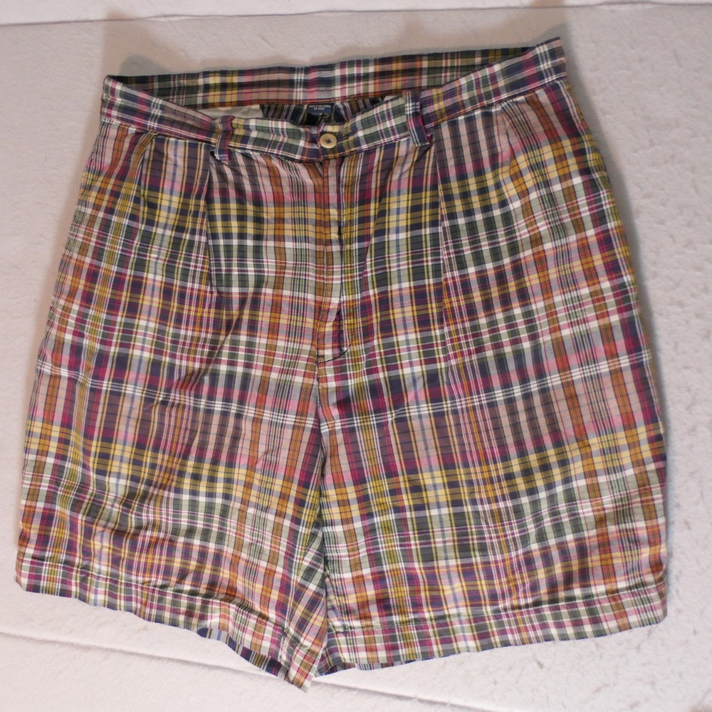 Polo Ralph Lauren Mens Tyler Short 34 Multicolor Plaid Preppy Madras Old Money